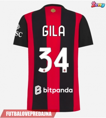 Lacne Ženy Futbalové dres AC Milan Mario Gila #34 2026-27 Krátky Rukáv - Domáci